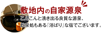 敷地内の自家源泉